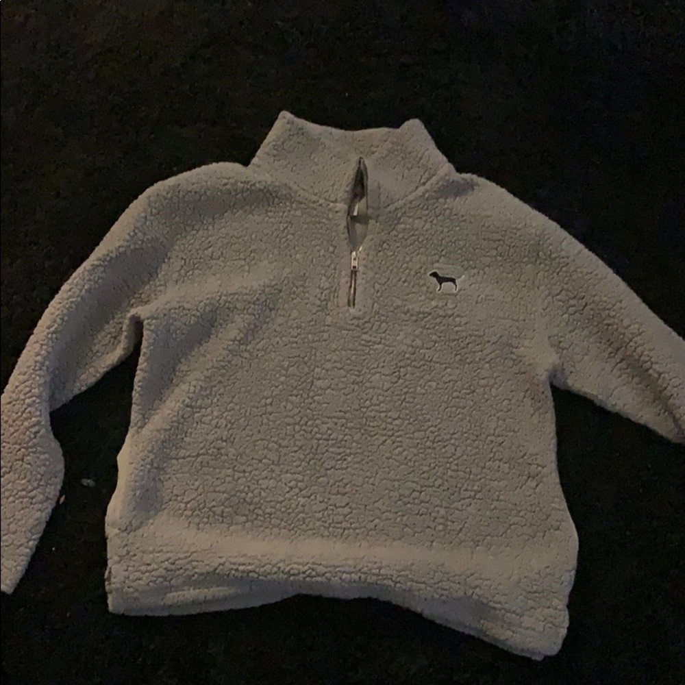 Pink gray sweater